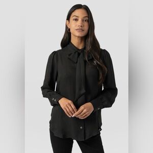 Saint and Sophia Elegant Black Women's Blouse